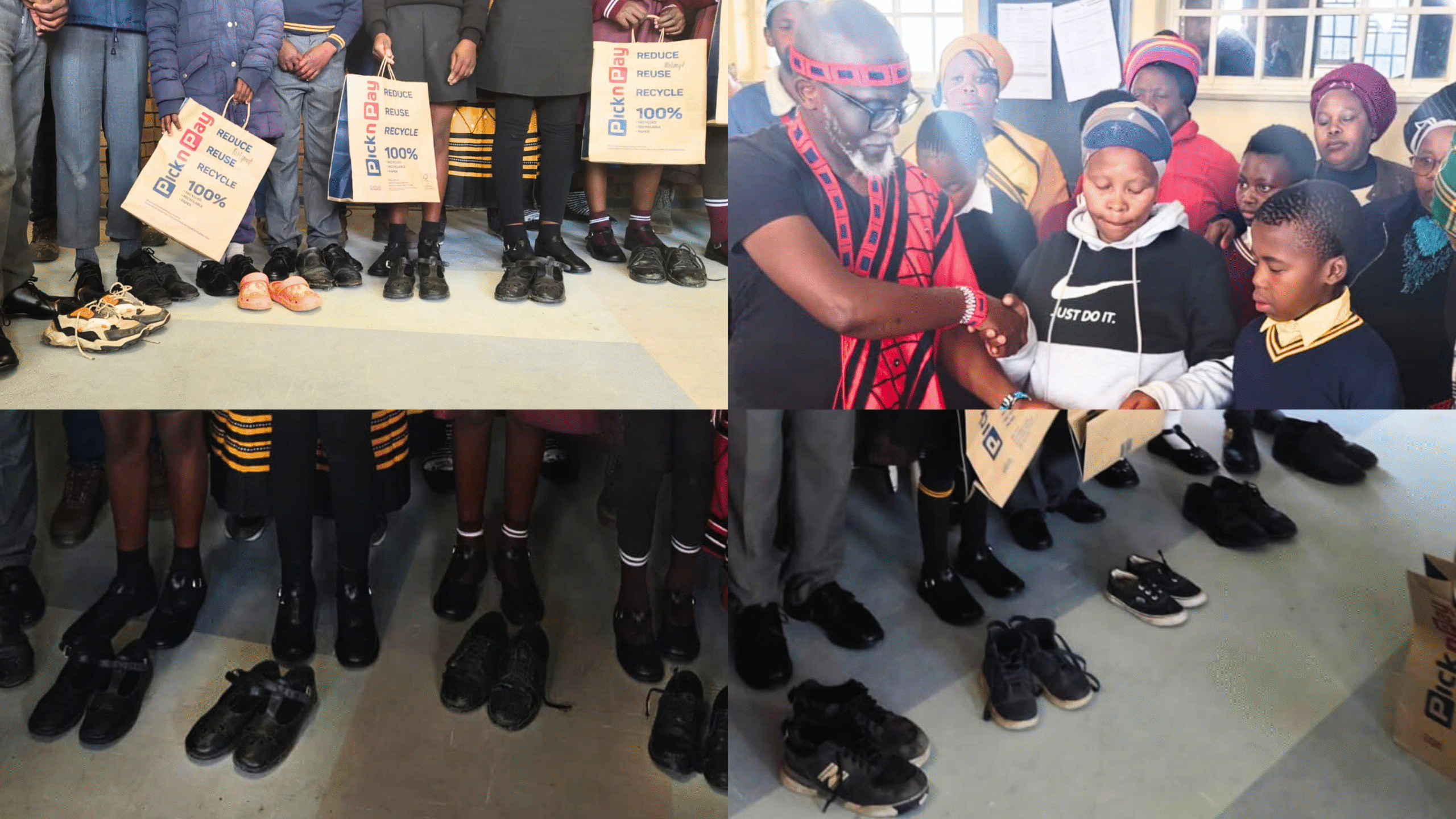 Sibongile Majali Nongxa, from Mhlanga Village in Emalahleni, donated 120 pairs of shoes to six schools.
